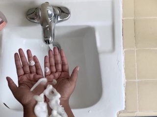 pov, hands, coronavirus, washing