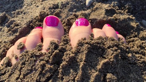 Toes in the Sand at the Beach