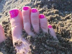 Toes in the Sand at the Beach
