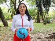 Preview 1 of Soccer practice on open field + lush control my pussy... see what happens