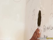 Preview 3 of Ebony Daizy Cooper Takes Big Dicks At A Gloryhole