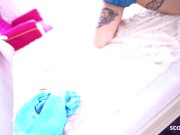 Preview 6 of German Blue Lingerie Big Tits Tattoo Teen at Hot Dirty Talk Masturbation