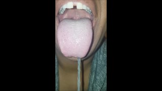 Long tongue and fresh spit for you
