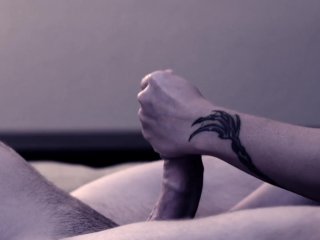 Slave Tied to Bed and Made_to Cum_in Femdom Handjob
