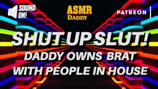 Shut Up Slut! Lil  Gets Rough, Gagged Lockdown Pounding - ASMR Audio