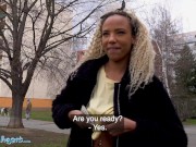 Preview 3 of Public Agent Sexy Dutch Ebony Romy Indy POV Sex Video