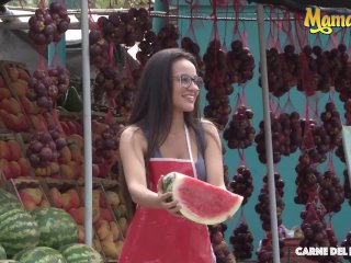 Carne Del Mercado - First Time Petite Latina Nerd Trys Out For Porn Casting