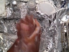 Wet Bi Sings Pop Song while Scrubbing Hard in Shinny Soapy Sink