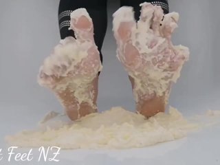asmr feet, exclusive, instagram model, whipped cream feet