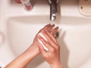 hand washing, finger, amateur, soap