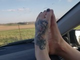 Quarantine free friday! Feet on the dash while driving!