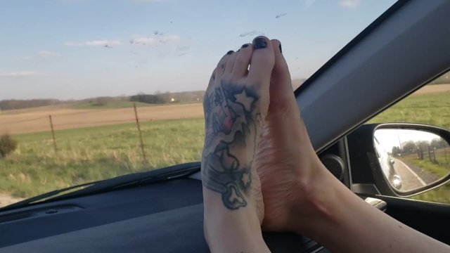 Pretty Feet On Dashboard - Quarantine Free Friday! Feet on the Dash while Driving! - Pornhub.com