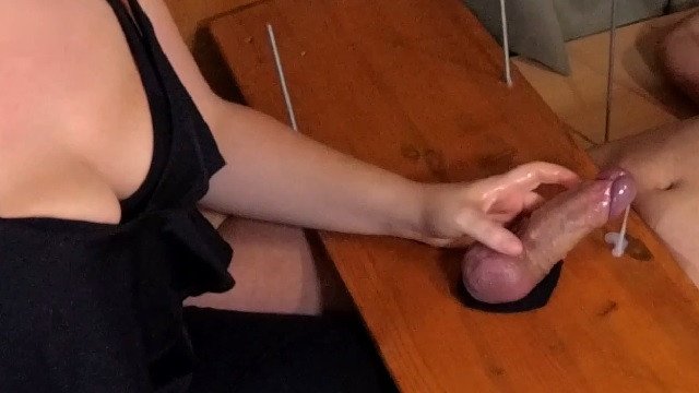 Watch Bondage Video:Amateur Femdom Ruined Orgasm. He Cums Twice