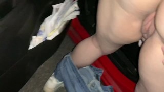 Got Some Top Inside And Nutted On Her Ass After Fucking Her Outside The Car