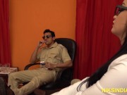Preview 1 of Randi TV reporter fucked very rough in the pussy by Desi Policeman