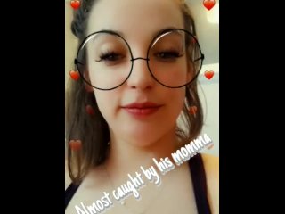 Sneaking a blowjob and almost getting caught in the in-laws bathroom