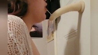 Chubby latina teen fucks her throat then plays with her ass