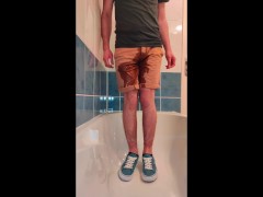 PISSING MY SHORTS AND BLUE VANS BEFORE TAKING A SHOWER - Screenshot 1 of 16 - Kink