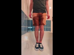 PISSING MY SHORTS AND BLUE VANS BEFORE TAKING A SHOWER - Screenshot 2 of 16 - Piss