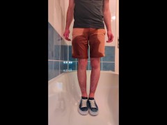 PISSING MY SHORTS AND BLUE VANS BEFORE TAKING A SHOWER - Screenshot 3 of 16 - Pissing