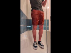 PISSING MY SHORTS AND BLUE VANS BEFORE TAKING A SHOWER - Screenshot 9 of 16 - Shorts