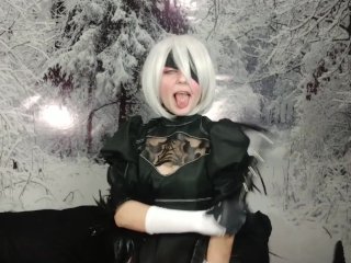 solo female, whipping, manyvids porn, nier cosplay