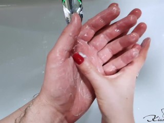 Diligently Washing Husband's Hands and he Washes my Hands #SCRUBHUB