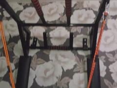 Fuck fast and hard my teen slave. DP, binding, anal plug. BDSM. Part 7.
