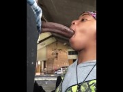 Preview 3 of Ghetto Teen Sucking A Long Ass Dick With No Hands