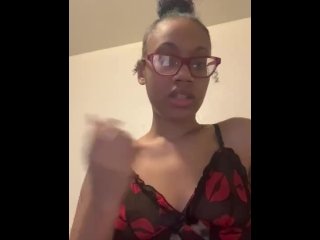 ebony, amateur, vertical video, small tits