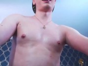 Preview 6 of with pierced nipples inserted an ohmebot in his ass