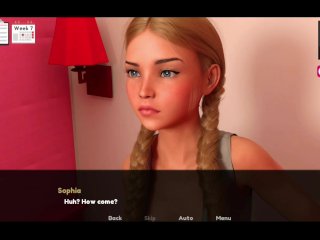 blonde teen, gameplay, redhead big tits, visual novel