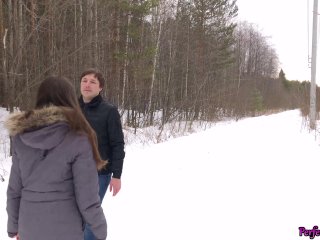 Babe Fantasizes about Teacher and Sex With Him in the Forest