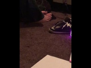 vertical video, sexy feet, sneaky, feet