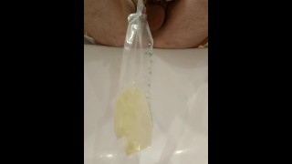 Selfie insert Actreen katheter met en verwijdering met sperma