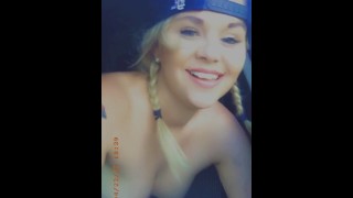 Hott blonde country chick gettin pussy played with while goin down backroad