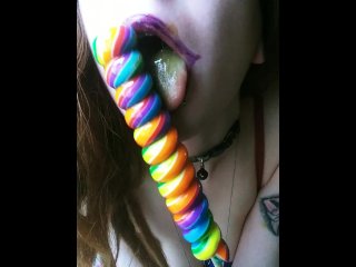 clown girl, slutty blowjob, clown fetish, oral fixation