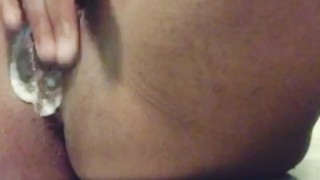 PLAYING IN MY CREAMY CUM DRENCHED PUSSY