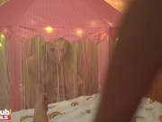 FAKE FAMILY Stuck in a Tent - Step Dad Fucks Step Daughter & Mom