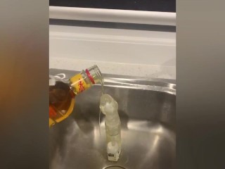 Washing my NEW Dildo with FIREBALL Cuz Covid made Straight Sell out