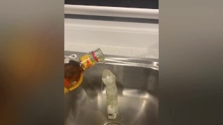 Washing my NEW dildo with FIREBALL cuz Covid made straight  sell out
