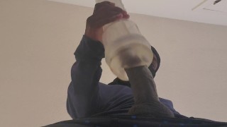 Sexy boxer briefs and fleshlight blowjob huge creampie cumshot 