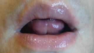 Tongue-Sucking Close-Up ASMR Video