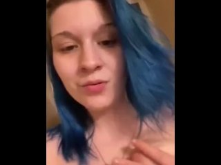 solo female, masturbation, vertical video, small tits