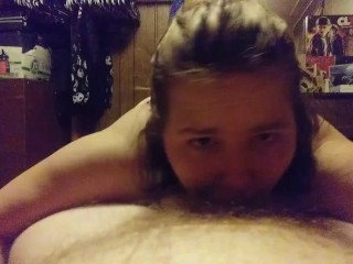 Sucking off my BF and Swallowing his Load