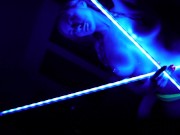 Preview 1 of Sometihing more artistic sexy psycho in blue... Michaela Isizzu