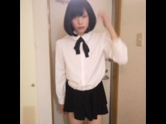 玄関で女装してオナニー - Screenshot 1 of 16 - Masturbate
