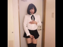 玄関で女装してオナニー - Screenshot 10 of 16 - Masturbate