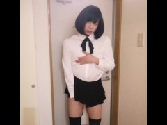 玄関で女装してオナニー - Screenshot 13 of 16 - Masturbate