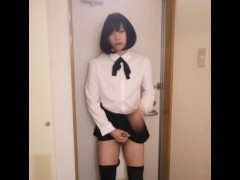 玄関で女装してオナニー - Screenshot 15 of 16 - Japasene